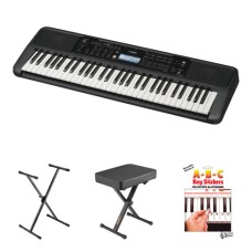 Yamaha PSR-E383 61-Key Touch-Sensitive Portable Keyboard Kit with X-Stand and X-Bench