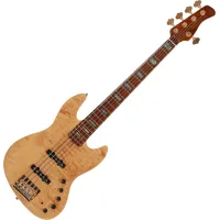 Sire Marcus Miller V10dx 5-String Bass, Roasted Flame Maple Fretboard, Natural