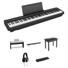 Roland FP-30X Home/Studio Bundle with Digital Piano, Stand, Pedals, Bench, Headphones, and Cover